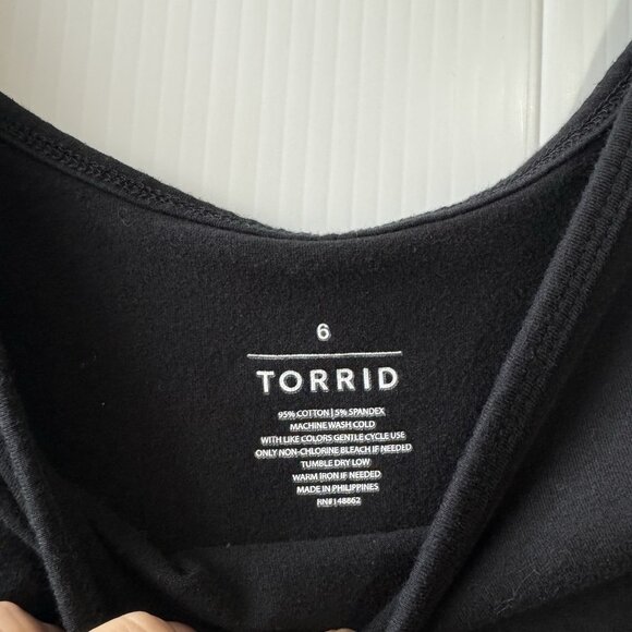 Torrid Double Scoop Tunic Sz 6X Black Tank Top Women’s - Picture 3 of 10